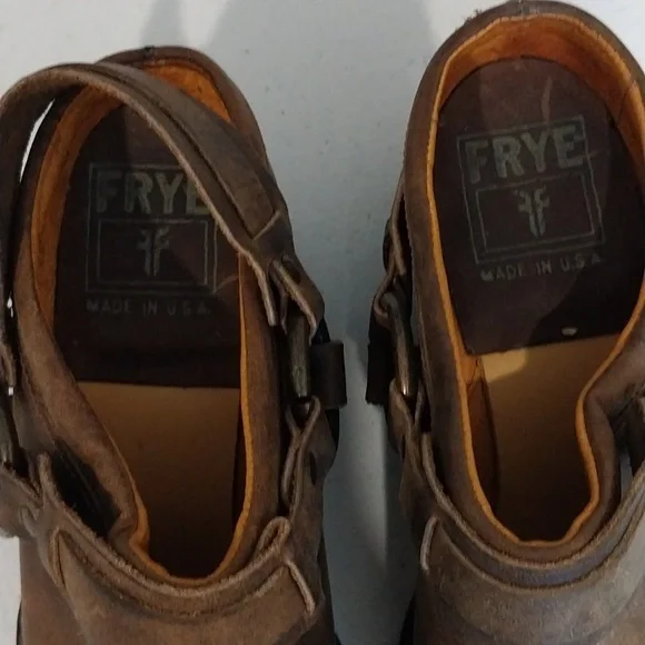 Frye brown leather harness mules - Picture 3 of 6